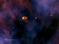 Proplyds in Orion Nebula